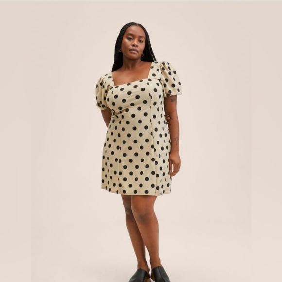 MANGO Polka dot short dress - Picture 4 of 6